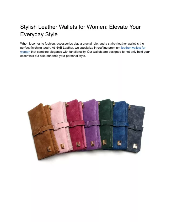 stylish leather wallets for women elevate your