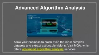 advanced algorithm analysis