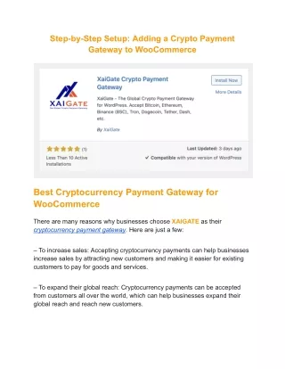 Step-by-Step Setup_ Adding a Crypto Payment Gateway to WooCommerce