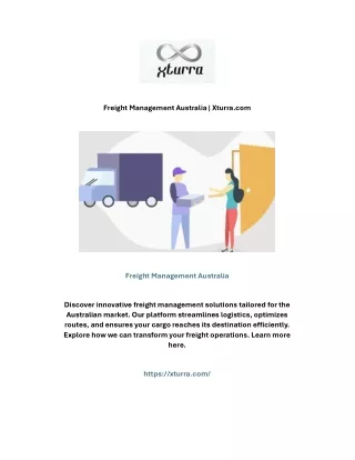 Freight Management Australia | Xturra.com