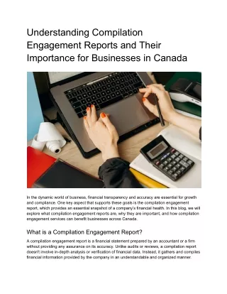 understanding compilation engagement reports