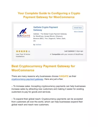 Your Complete Guide to Configuring a Crypto Payment Gateway for WooCommerce