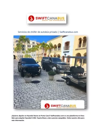 Servicios de chófer de autobús privado | Swiftcanabus.com
