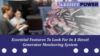 Essential Features To Look For In A Diesel Generator Monitoring System