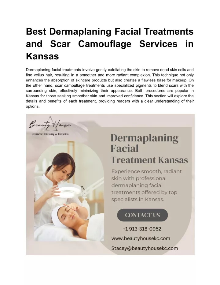 best dermaplaning facial treatments and scar