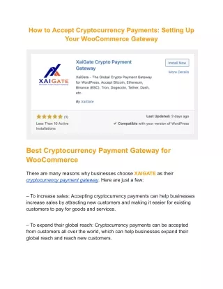 How to Accept Cryptocurrency Payments_ Setting Up Your WooCommerce Gateway