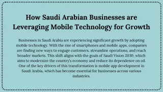 How Mobile App Development in Saudi Arabia is Driving Business Growth