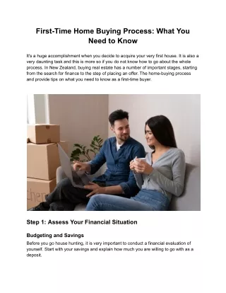 First-Time Home Buying Process What You Need to Know