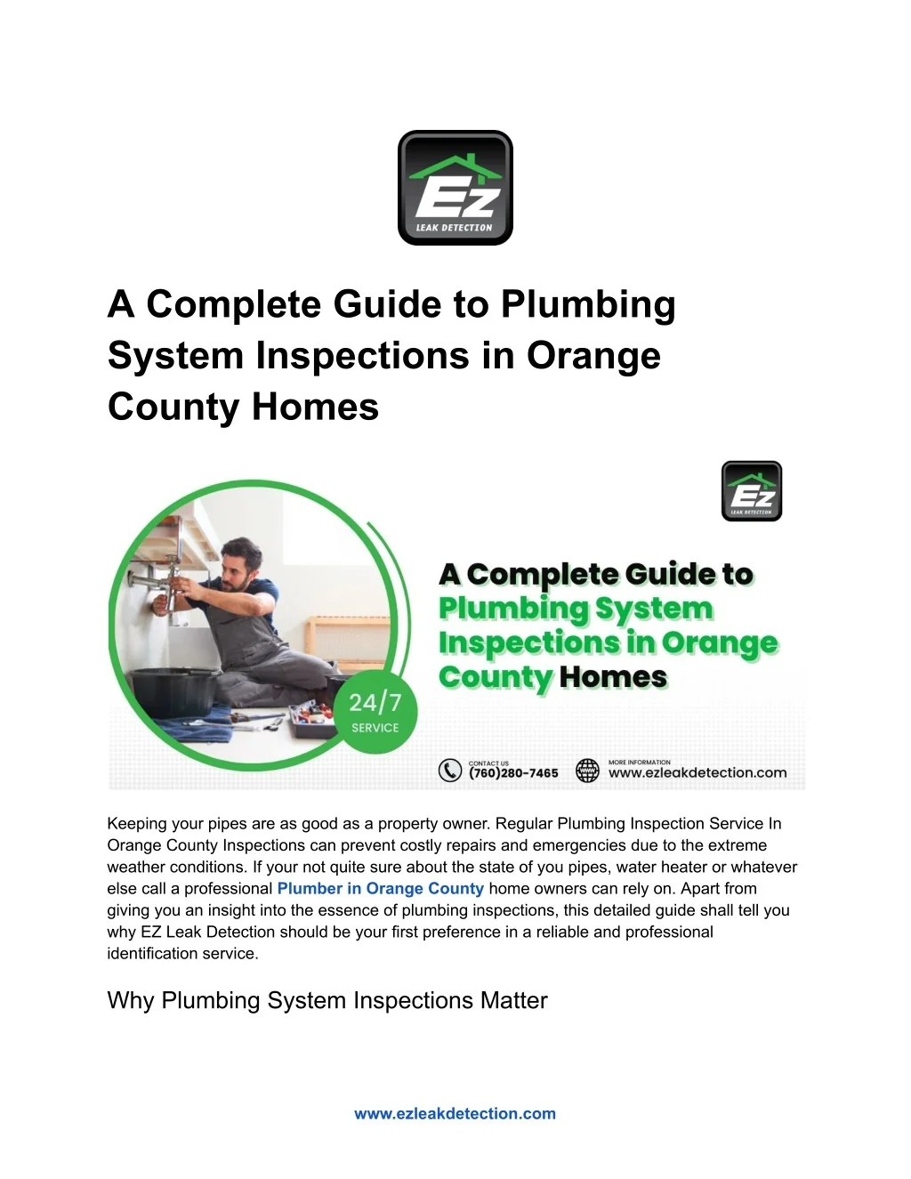 PPT - A Complete Guide to Plumbing System Inspections in Orange County ...