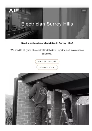 Electrician surrey hills