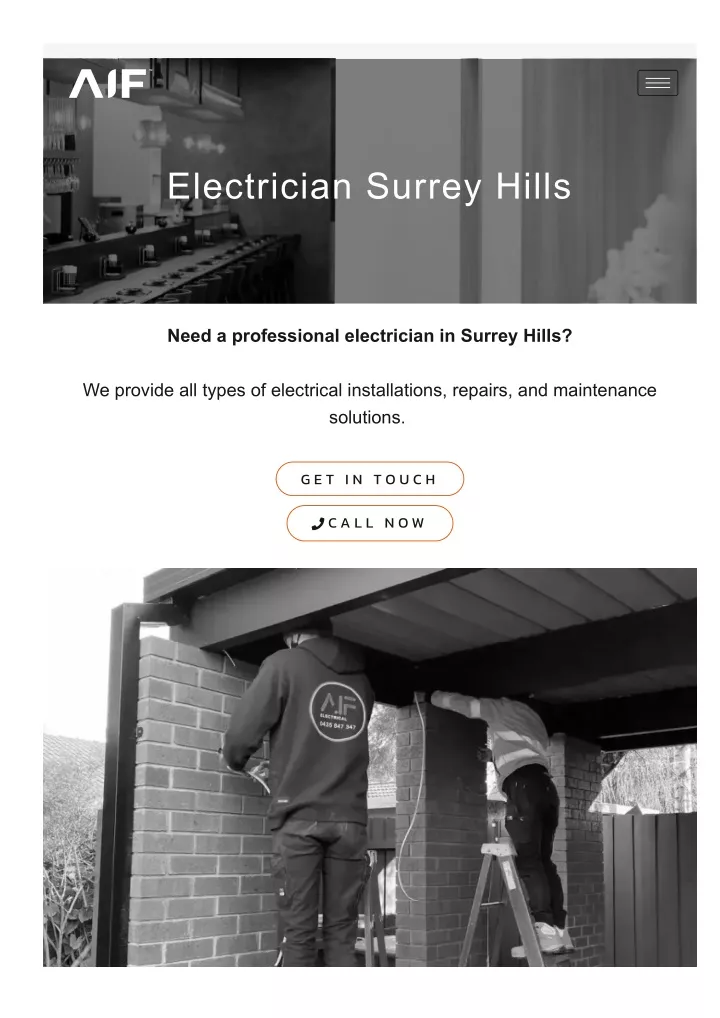 electrician surrey hills