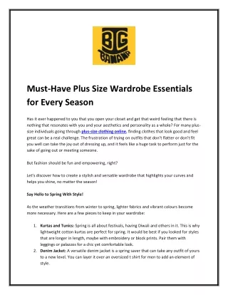 must have plus size wardrobe essentials for every