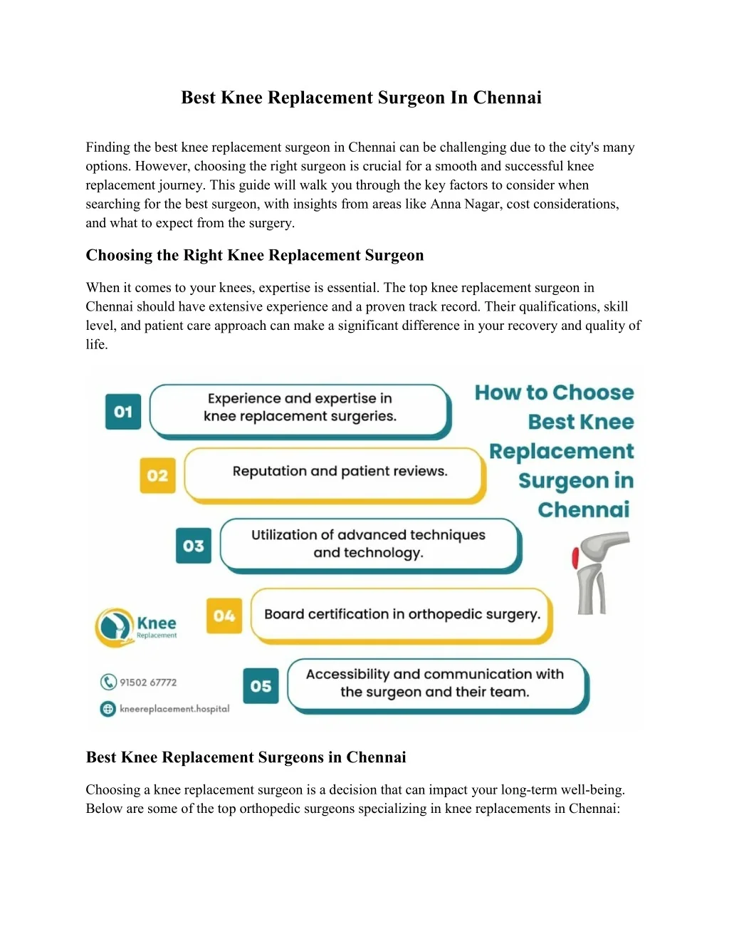 PPT - Best Knee Replacement Surgeon In Chennai PowerPoint Presentation ...