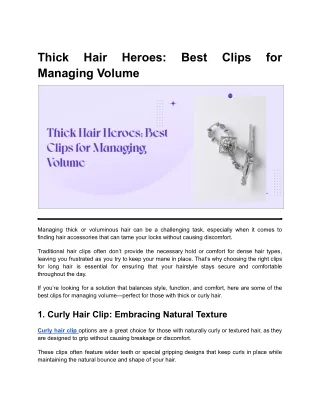 Thick Hair Heroes_ Best Clips for Managing Volume