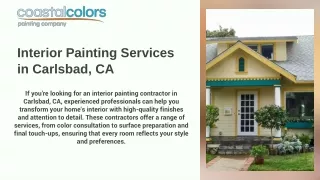 Interior Painting Contractor in Carlsbad, CA  Quality Home Painting Services