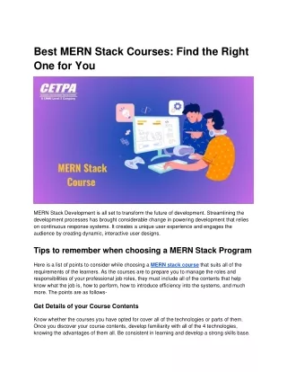 best mern stack courses find the right one for you