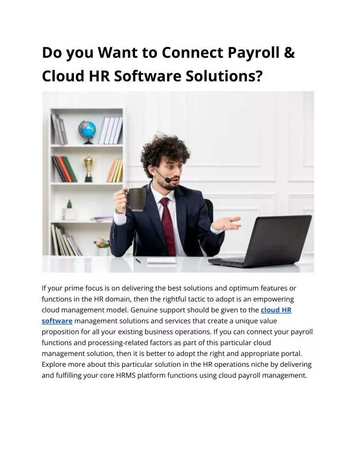 do you want to connect payroll cloud hr software