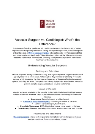 Vascular Surgeon New Haven County