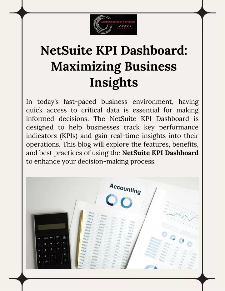 netsuite kpi dashboard maximizing business