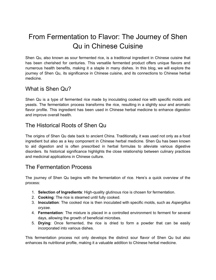 from fermentation to flavor the journey of shen