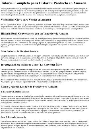 tutorial completo para listar tu producto