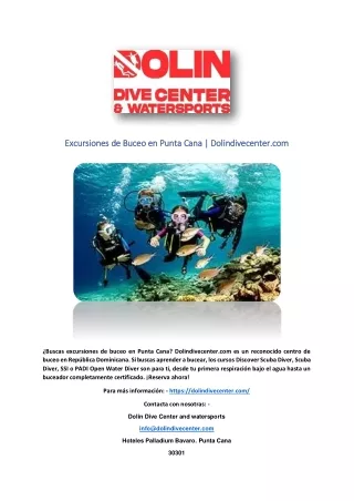 excursiones de buceo en punta cana