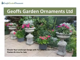 Elevate Your Landscape Design with Timeless Garden Urns