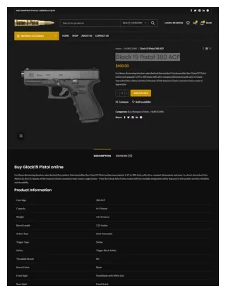 Glock 19 Pistol 380 ACP in the USA - ammo2pistol.com