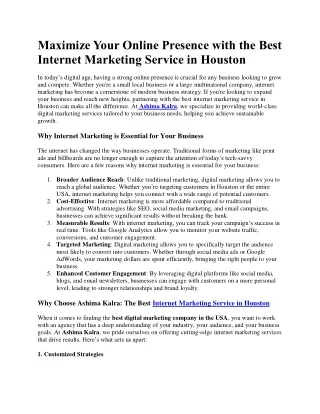 Maximize Your Online Presence with Ashima Kalra