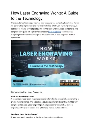 How Laser Engraving Works_ A Guide to the Technology