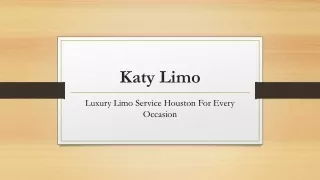 Luxury Limo Service Houston For Every Occasion