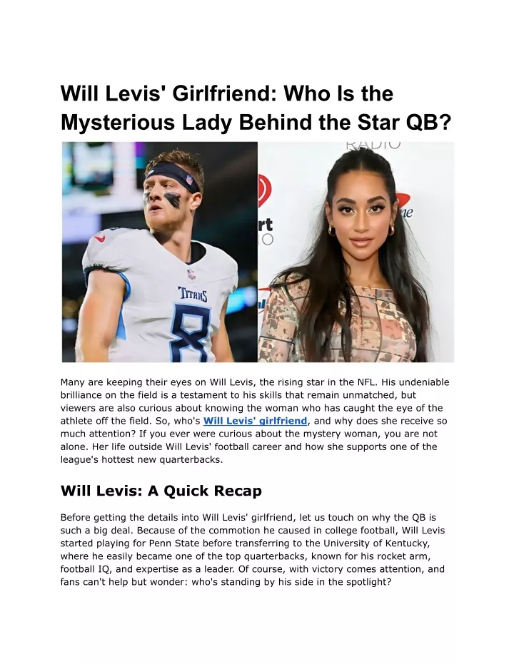 will levis girlfriend who is the mysterious lady