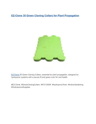 EZ-Clone 35 Green Cloning Collars for Plant Propagation