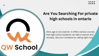 are you searching for private high schools