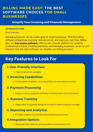 Billing Made Easy The Best Software Choices for Small Businesses