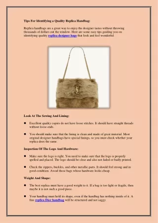 quality replica designer bags