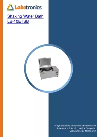 Shaking Water Bath LB-10ETSB
