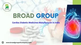 Cardiac Diabetic Medicines Manufacturer in India