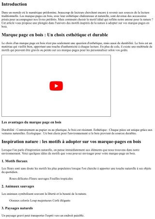 Inspiration nature : les motifs à adopter sur vos marque-pages en bois