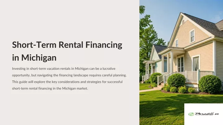 short term rental financing in michigan