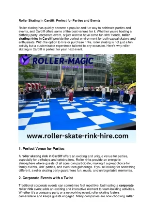 Roller Skating in Cardiff: Perfect for Parties and Events