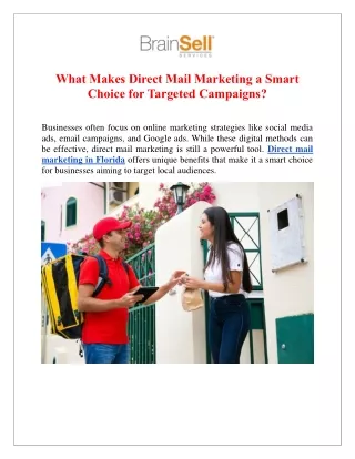 What Makes Direct Mail Marketing a Smart Choice for Targeted Campaigns?