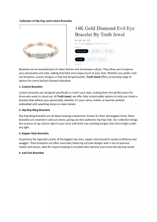 collection of hip hop and custom bracelets