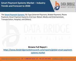 smart payment systems market industry trends