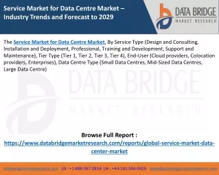 Service Market for Data Centre Market