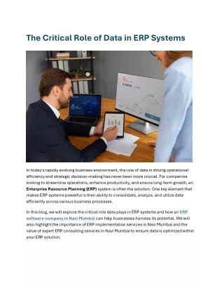 The Critical Role of Data in ERP Systems