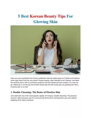 5 Best Korean Beauty Tips For Glowing Skin