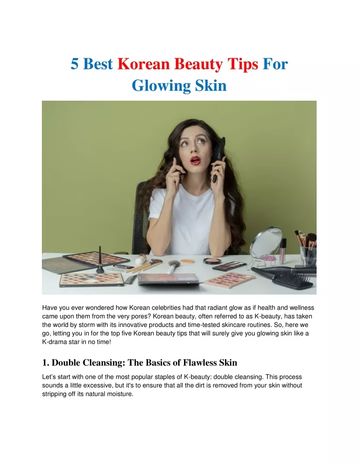 5 best korean beauty tips for glowing skin