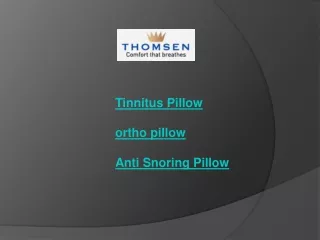 A Tinnitus Pillow  for Tinnitus Relief to Improve Sleep