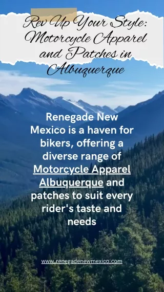 Rev Up Your Style Motorcycle Apparel and Patches in Albuquerque